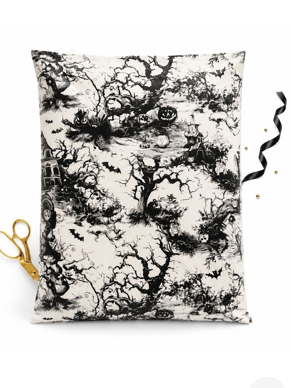 Spooky Halloween Toile Polymailers, 10x13, Pack of 25!